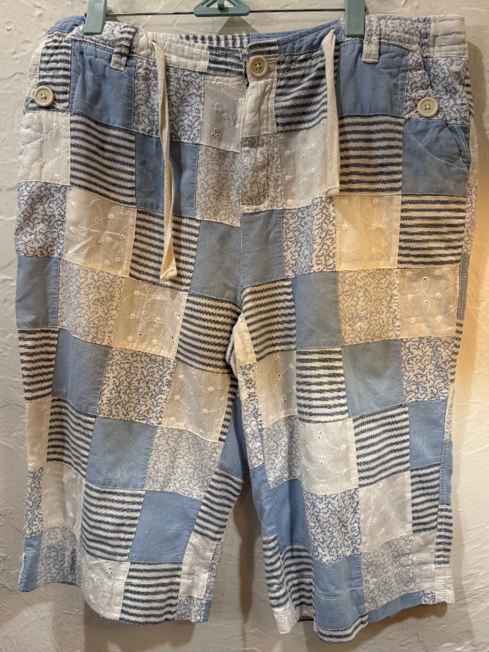 Patchwork plaid pants